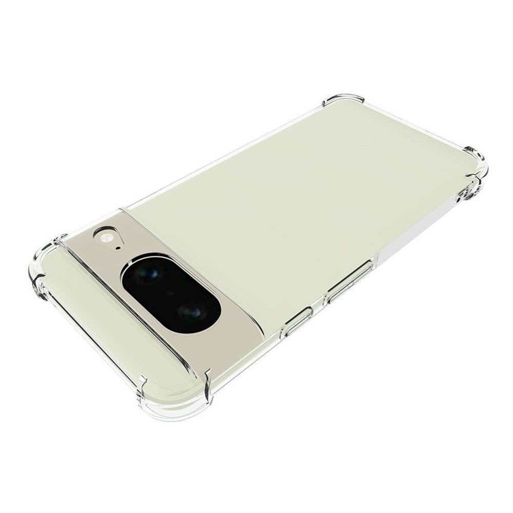 Google Pixel 8 Shockproof Fleksibelt Plastik Bagside Cover - Gennemsigtig