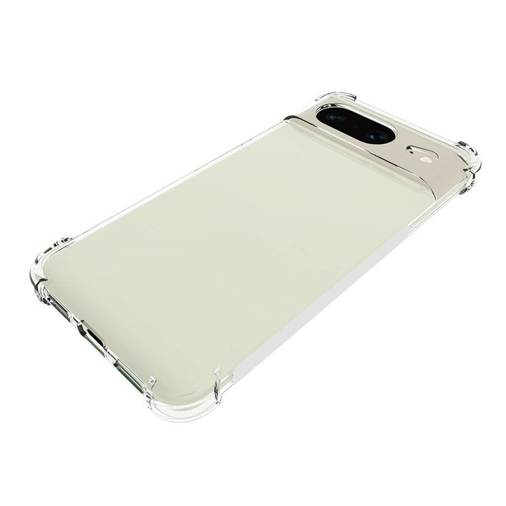 Google Pixel 8 Shockproof Fleksibelt Plastik Bagside Cover - Gennemsigtig