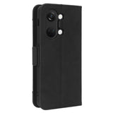 OnePlus Nord 3 (5G) Blank Læder Flip Cover m. Stor Pung - Sort