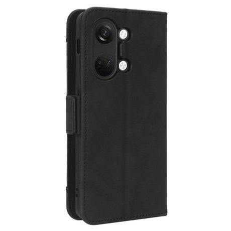 OnePlus Nord 3 (5G) Blank Læder Flip Cover m. Stor Pung - Sort