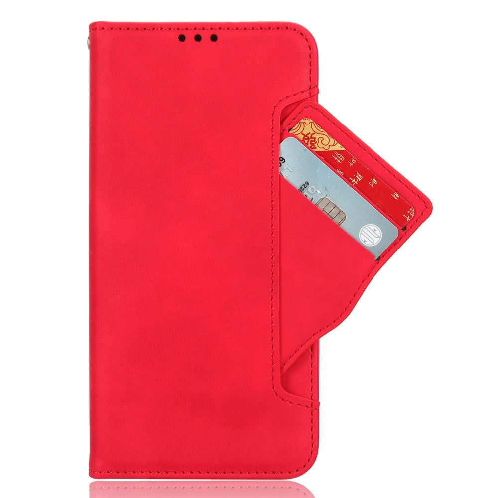 OnePlus Nord 3 (5G) Blank Læder Flip Cover m. Stor Pung - Rød