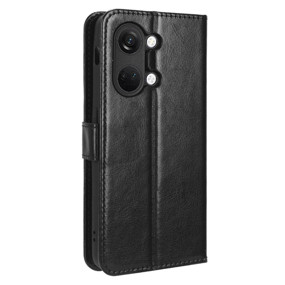 OnePlus Nord 3 (5G) Læder Flip Cover m. Pung og Strop - Sort