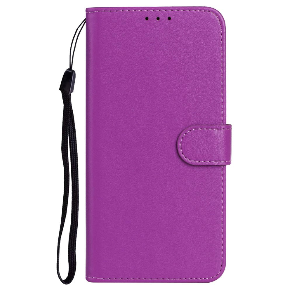 Sony Xperia 10 V Læder Flip Cover m. Pung og Strop - Lilla