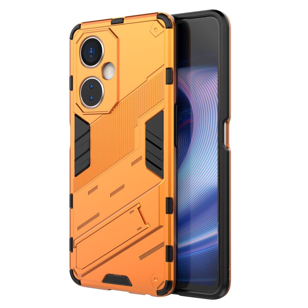 OnePlus Nord CE 3 Lite Hybrid Håndværker Bagside Cover m. Kickstand - Orange