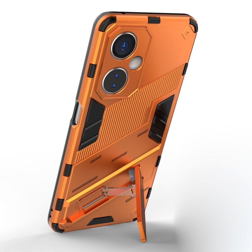 OnePlus Nord CE 3 Lite Hybrid Håndværker Bagside Cover m. Kickstand - Orange