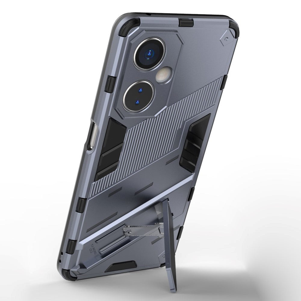 OnePlus Nord CE 3 Lite Hybrid Håndværker Bagside Cover m. Kickstand - Grå