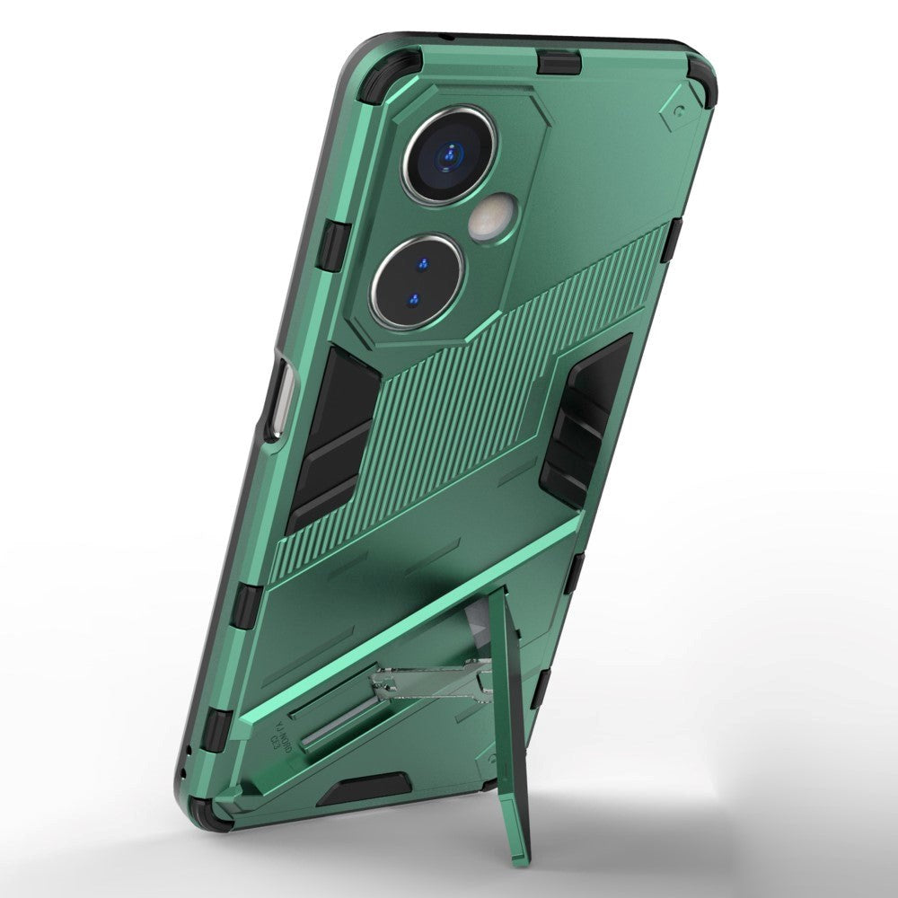 OnePlus Nord CE 3 Lite Hybrid Håndværker Bagside Cover m. Kickstand - Grøn