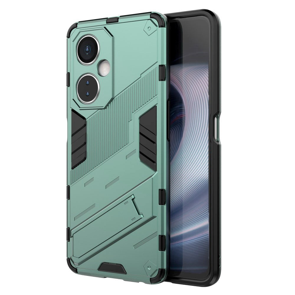 OnePlus Nord CE 3 Lite Hybrid Håndværker Bagside Cover m. Kickstand - Grøn