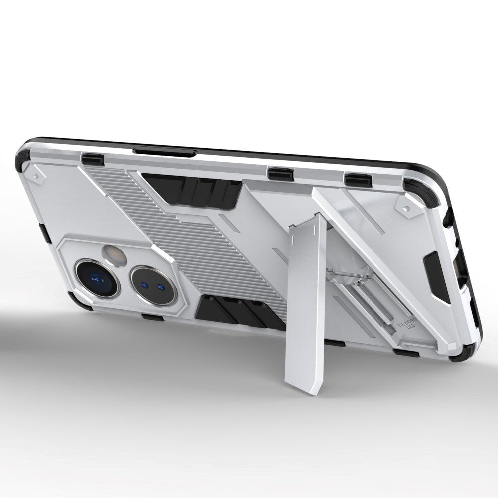 OnePlus Nord CE 3 Lite Hybrid Håndværker Bagside Cover m. Kickstand - Hvid