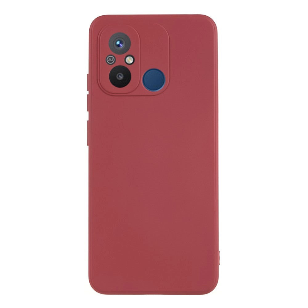 Xiaomi Redmi 12C Fleksibelt Plastik Bagside Cover - Rustrød