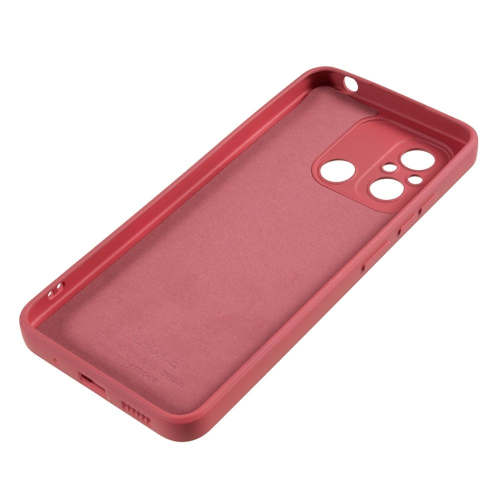 Xiaomi Redmi 12C Fleksibelt Plastik Bagside Cover - Rustrød