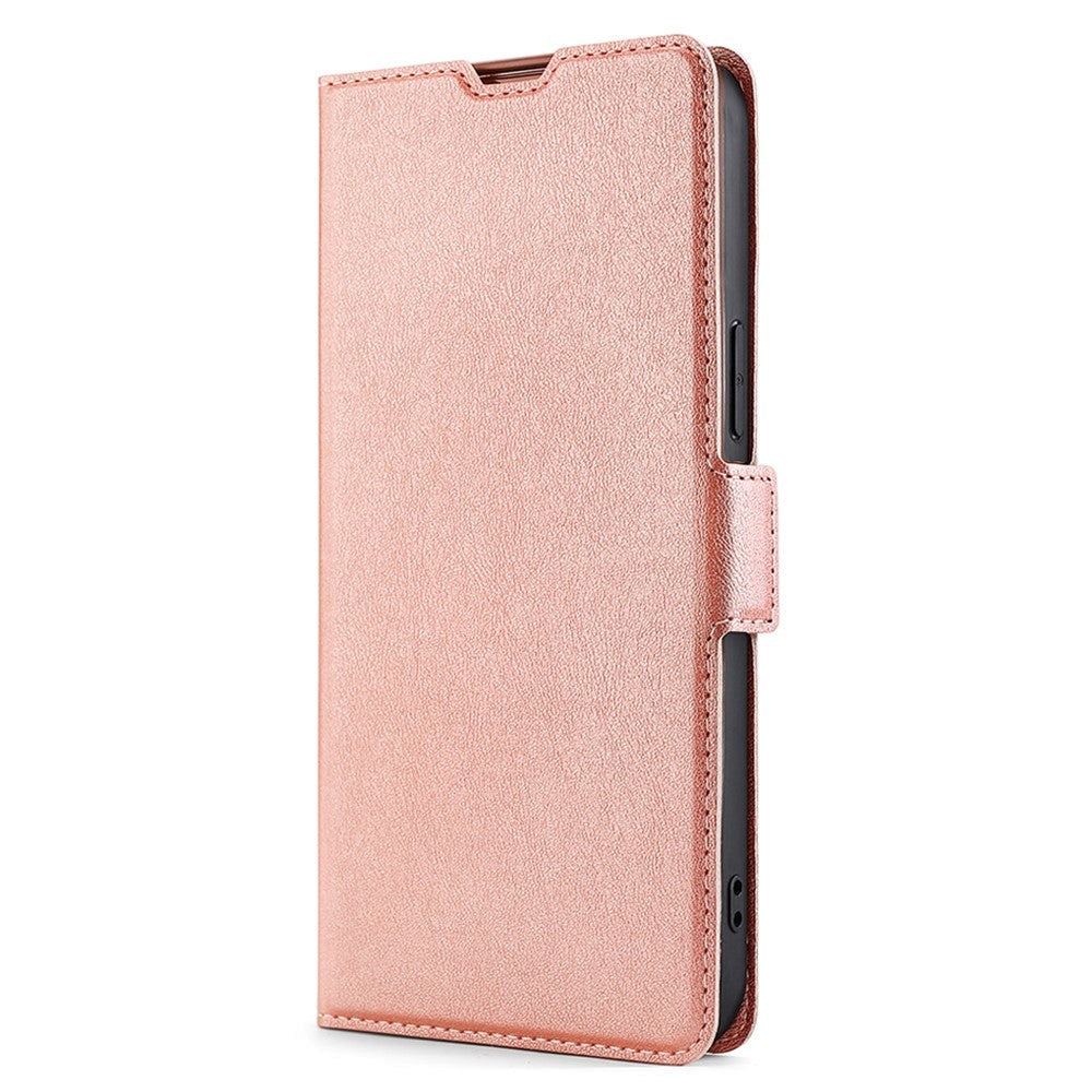 Honor Magic5 Pro Læder Flip Cover m. Kortholder & Ståfunktion - Rose Gold