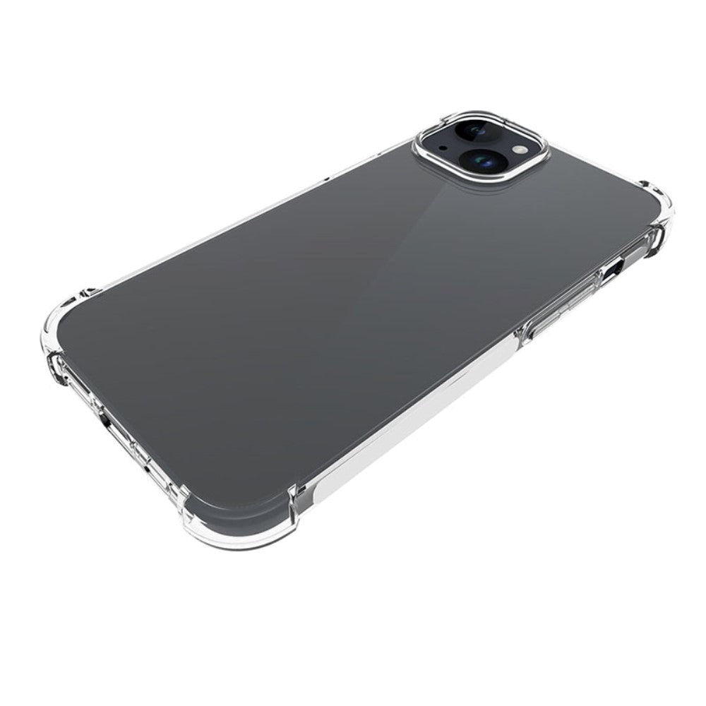 iPhone 15 Plus Shock-Proof Fleksibelt Plastik Bagside Cover - Gennemsigtig
