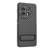 OnePlus 11 Rugged Plastik Bagside Cover m. Kickstand - Sort