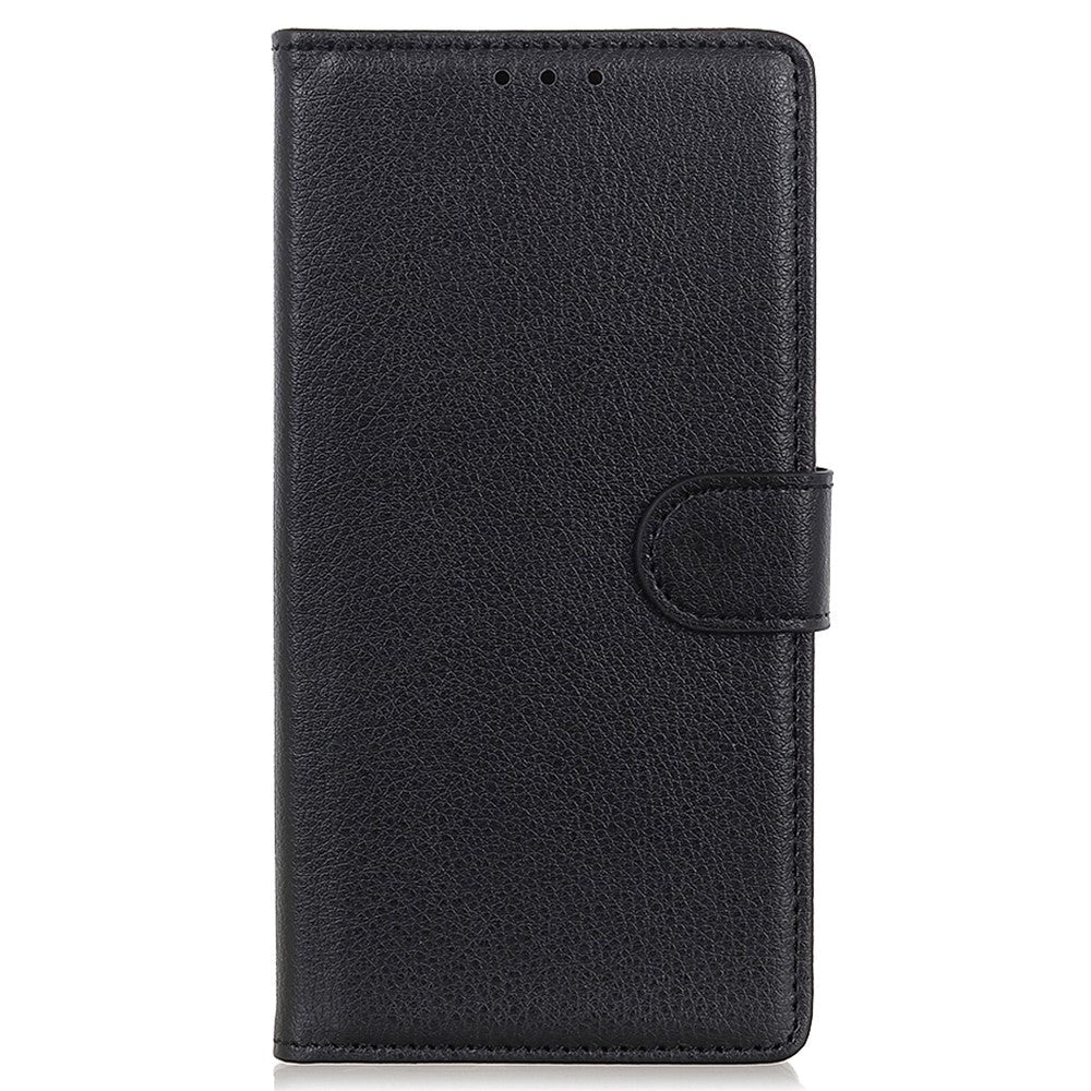 Google Pixel 8 Pro Litchi Læder Flip Cover m. Pung - Sort