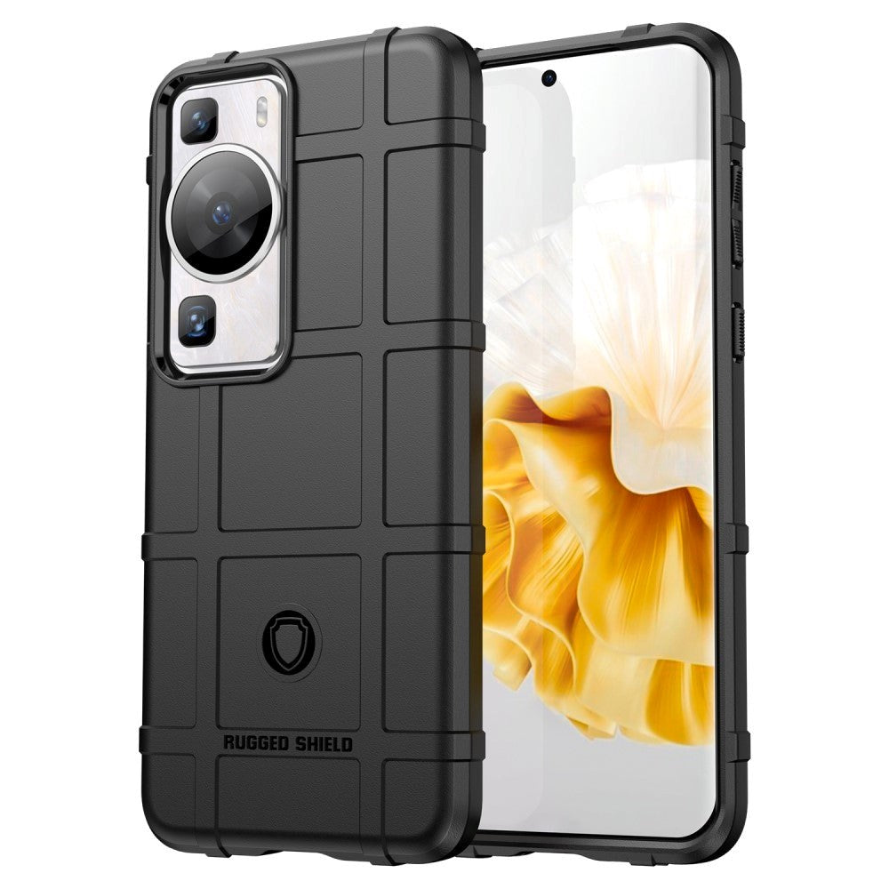 Huawei P60 Pro Rugged Shield Bagside Cover - Sort