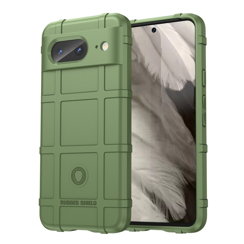 Google Pixel 8 Rugged Shield Series Håndværker Bagside Cover - Grøn