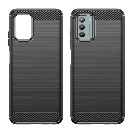 Nokia G22 Brushed Carbon Bagside Cover - Sort