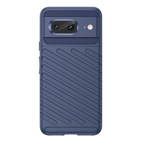 Google Pixel 8 Thunder Series Twill Plastik Bagside Cover - Blå