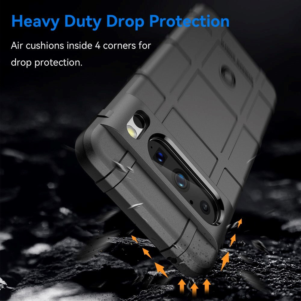 Google Pixel 8 Pro Rugged Shield Series Håndværker Bagside Cover - Sort