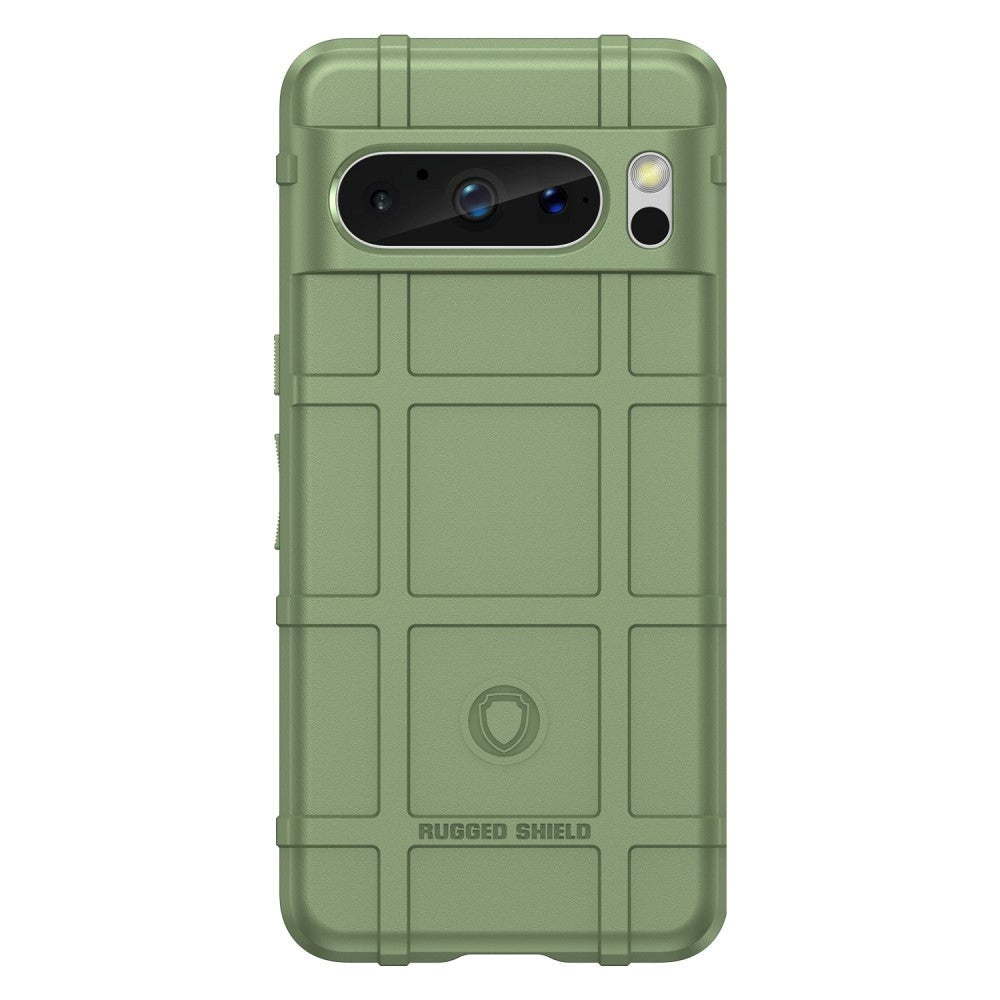 Google Pixel 8 Pro Rugged Shield Series Håndværker Bagside Cover - Grøn