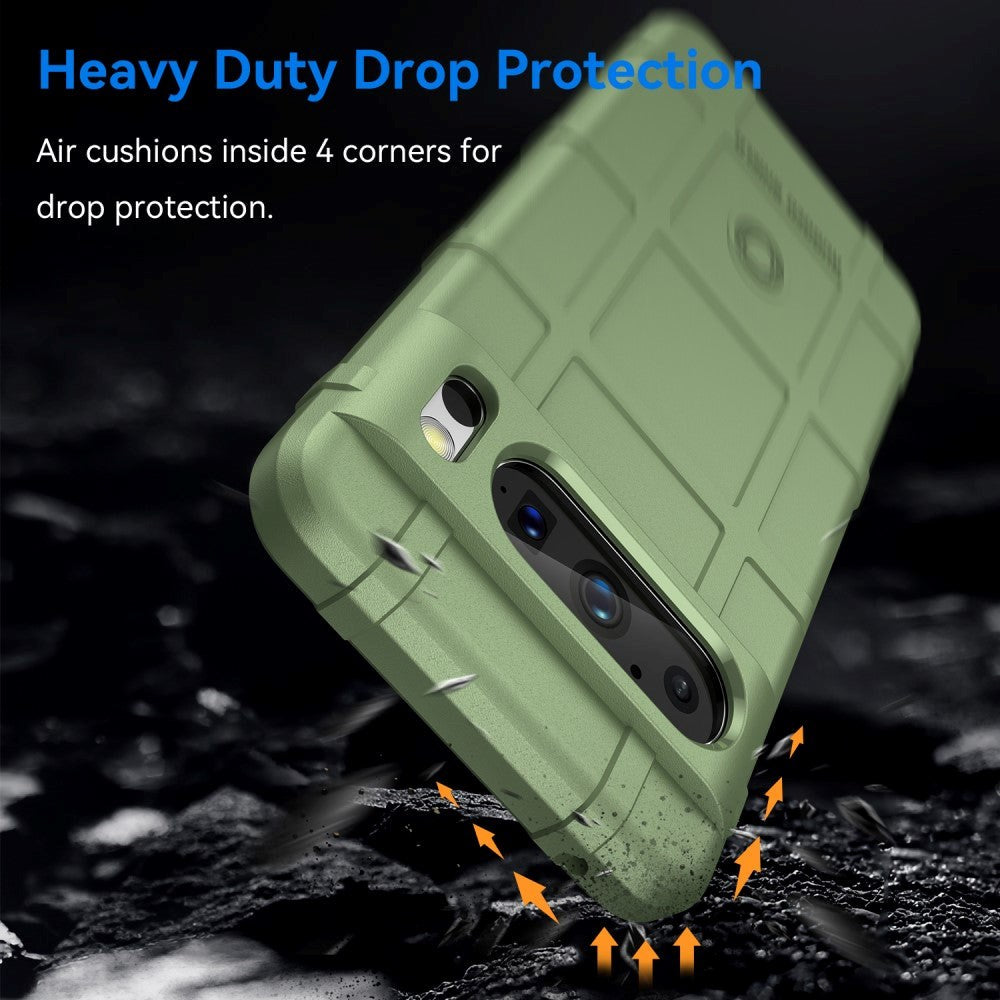 Google Pixel 8 Pro Rugged Shield Series Håndværker Bagside Cover - Grøn