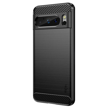 Google Pixel 8 Pro Brushed Carbon Bagside Cover - Sort