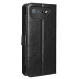 Asus ROG Phone 7 Læder Flip Cover m. Pung & Strop - Sort