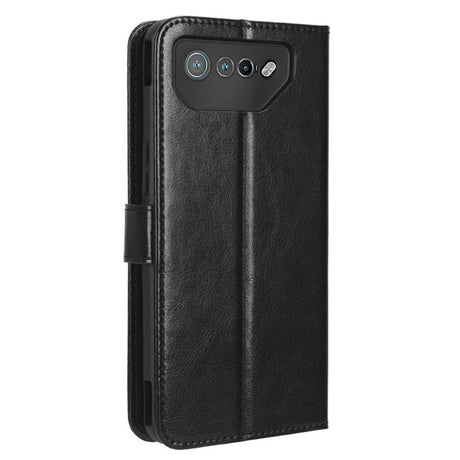 Asus ROG Phone 7 Læder Flip Cover m. Pung & Strop - Sort