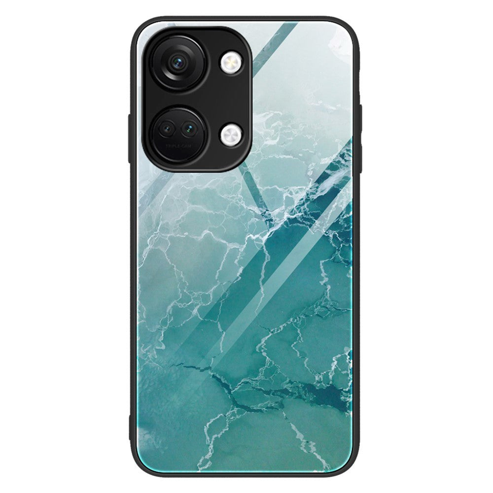 OnePlus Nord 3 (5G) Cover m. Glasbagside - Turkis Marmor