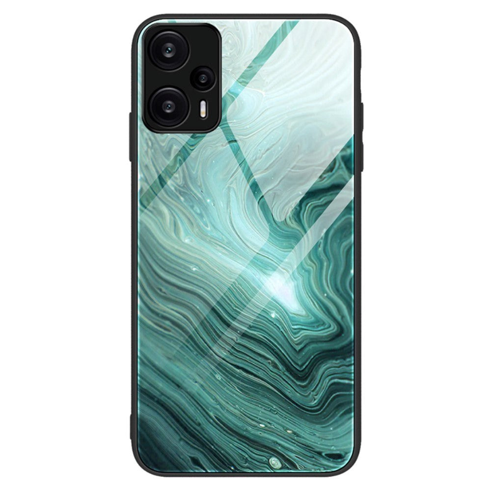 Xiaomi Poco F5 Cover m. Glasbagside - Marmor Sten