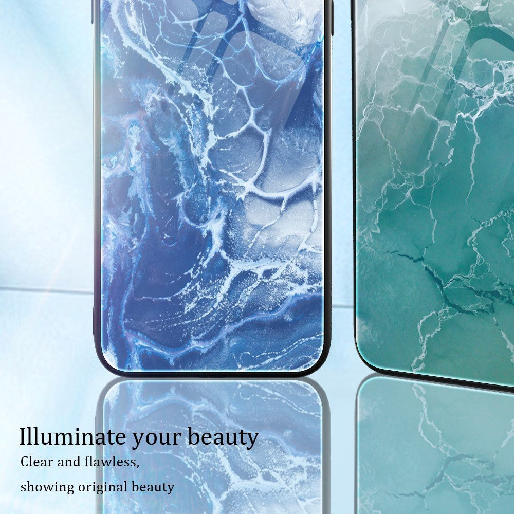 Xiaomi Poco F5 Cover m. Glasbagside - Blå Marmor