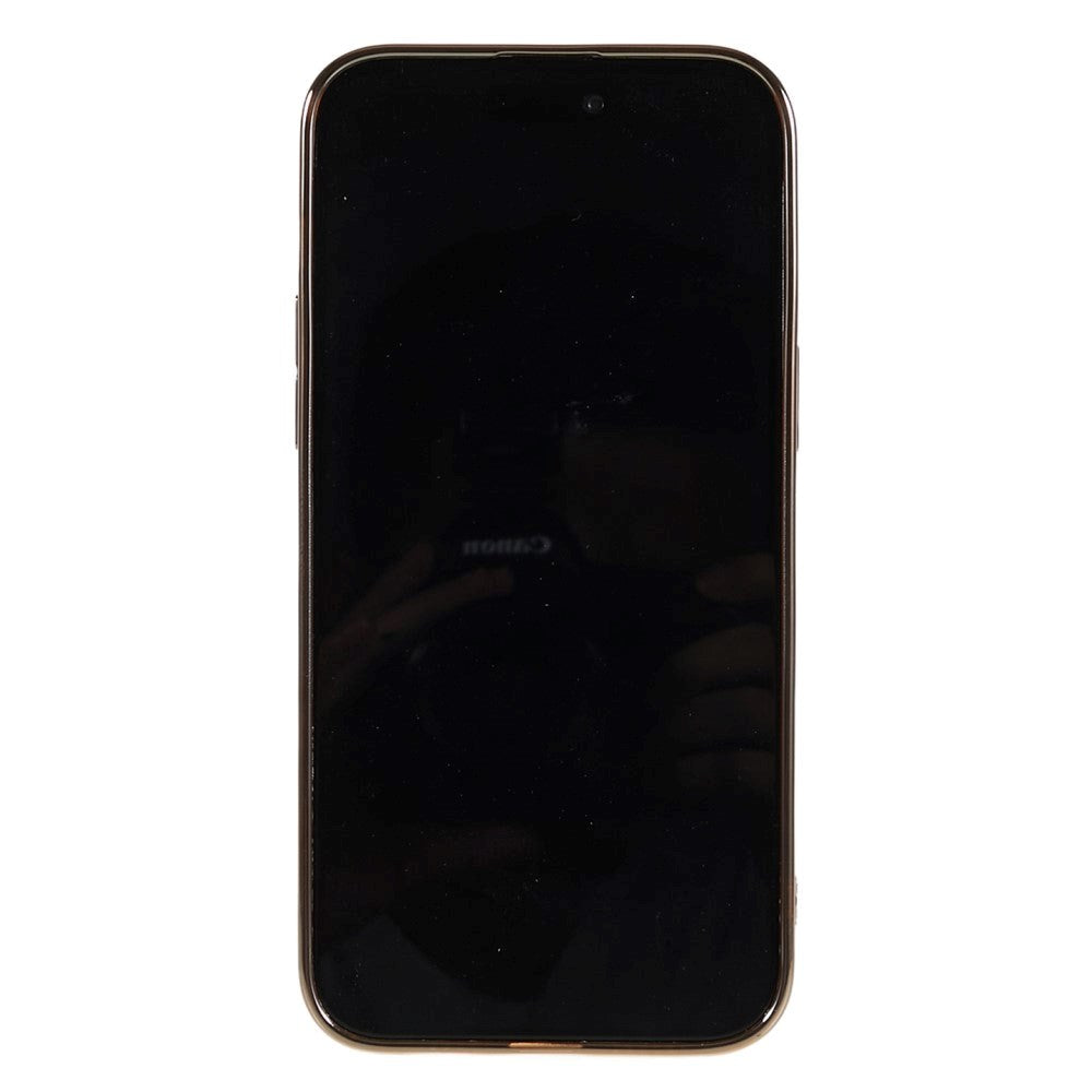 iPhone 13 Pro Skinnende Fleksibel Plastik Bagside Cover - Bølget Design - Guld