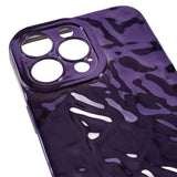 iPhone 13 Pro Skinnende Fleksibel Plastik Bagside Cover - Bølget Design - Lilla