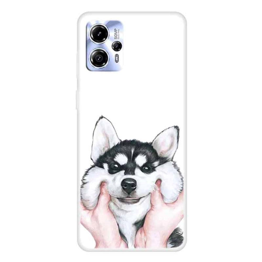 Motorola Moto G13 Fleksibelt Plastik Bagside Cover m. Print - Husky