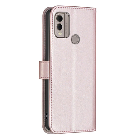 Nokia C22 Læder Flip Cover m. Pung og Ståfunktion - Rose Gold