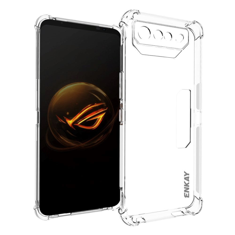 Asus ROG Phone 7 Enkay Anti-Slip Plastik Bagside Cover - Gennemsigtig