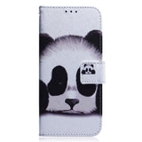 Nokia C32 Læder Flip Cover m. Pung & Print - Panda