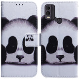 Nokia C22 Læder Flip Cover m. Pung & Print - Panda