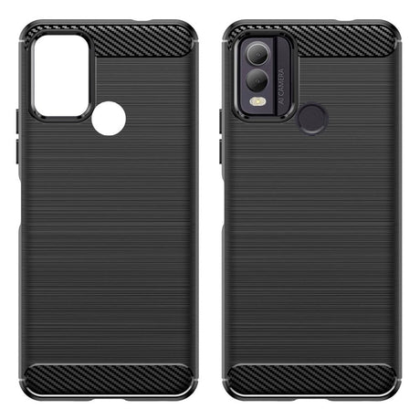 Nokia C22 Brushed Carbon Bagside Cover - Sort