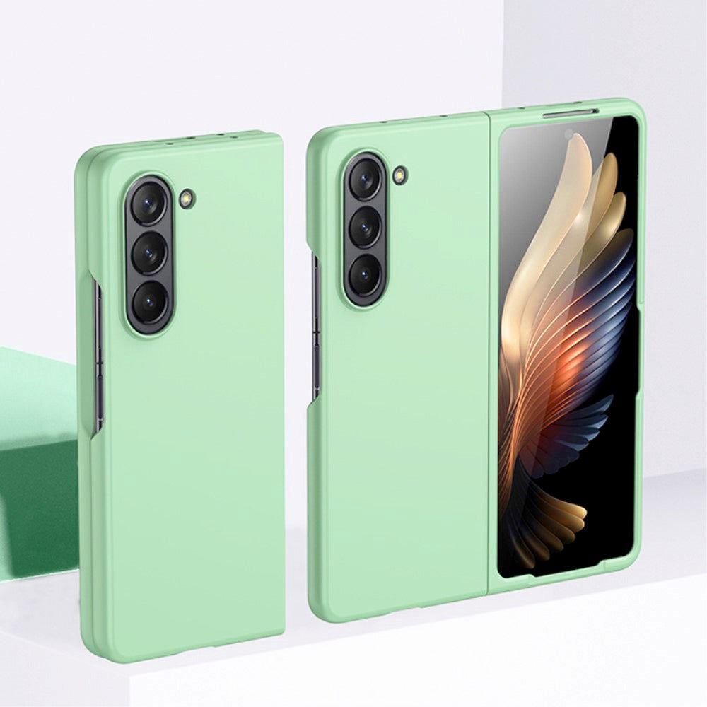 Samsung Galaxy Z Fold5 (5G) Gummibelagt Hård Plastik Bagside Cover - Mintgrøn