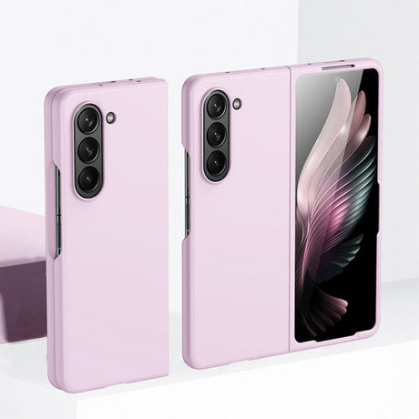 Samsung Galaxy Z Fold5 (5G) Gummibelagt Hård Plastik Bagside Cover - Lyserød