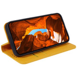 Motorola Edge 40 Læder Flip Cover m. Kortholder & Ståfunktion - Orange