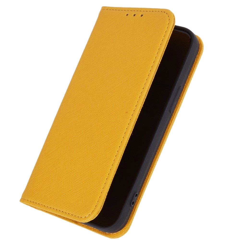 Motorola Edge 40 Læder Flip Cover m. Kortholder & Ståfunktion - Orange