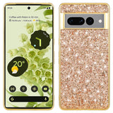 Google Pixel 7A Hårdt Plastik Bagside Cover - Glimmer - Guld