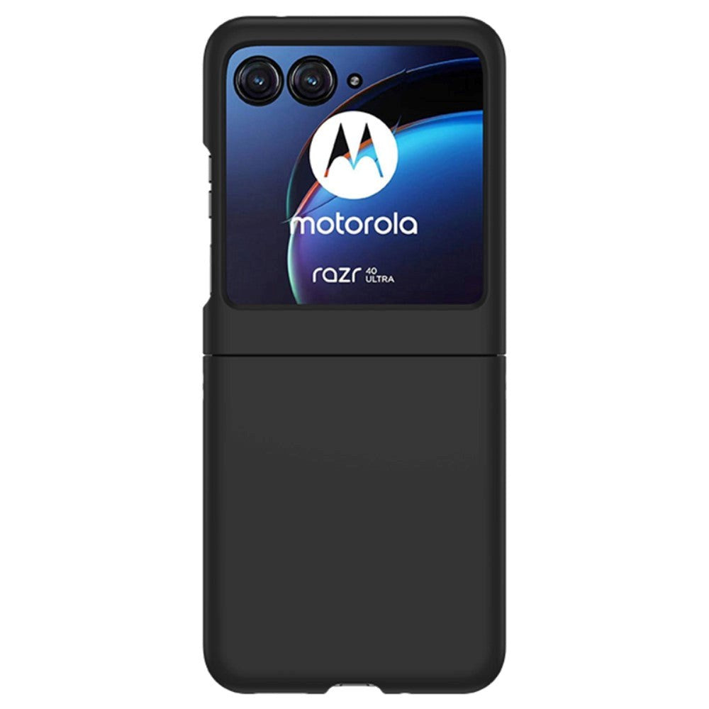 Motorola Razr 40 Ultra Hårdt Plastik Bagside Cover - Sort