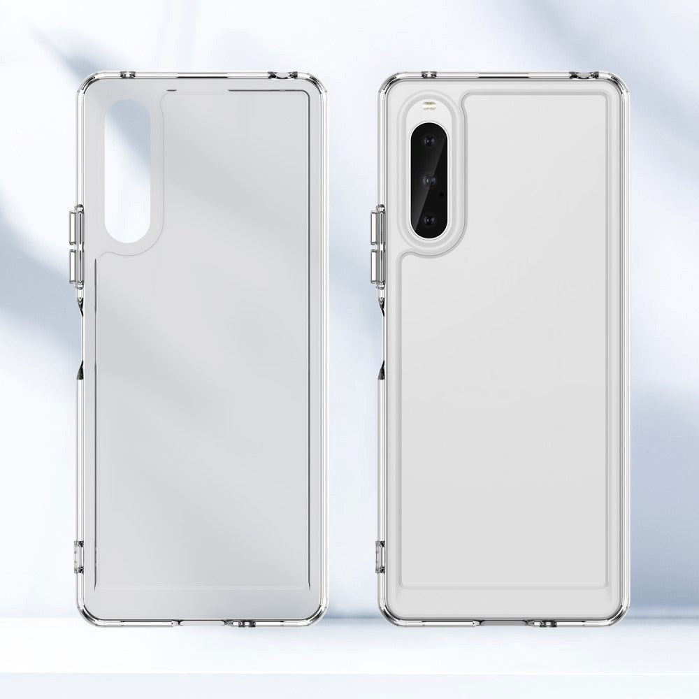 Sony Xperia 10 V Transparent Fleksibelt Plastik Bagside Cover - Gennemsigtig