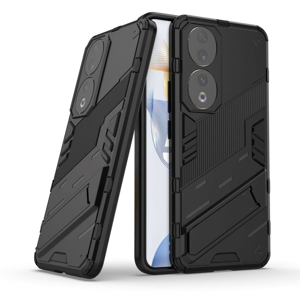 Honor 90 Hybrid Håndværker Bagside Cover m. Kickstand - Sort