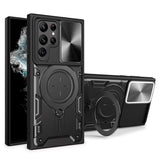 Samsung Galaxy S22 Ultra - EIDERWOOD Håndværker Cover m. Kickstand & Cam Slider - Sort