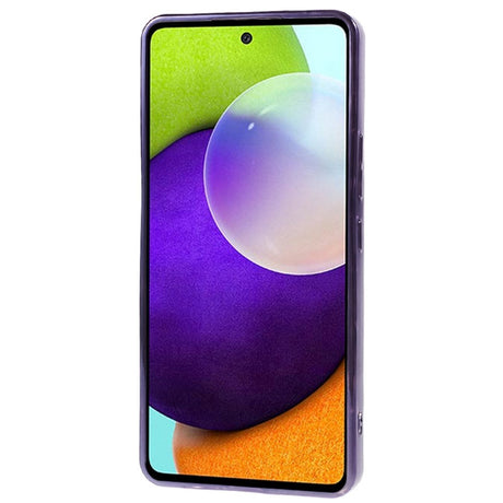 Samsung Galaxy A52s (5G) / A52 (4G / 5G) Skinnende Fleksibel Plastik Bagside Cover - Bølget Design - Lilla